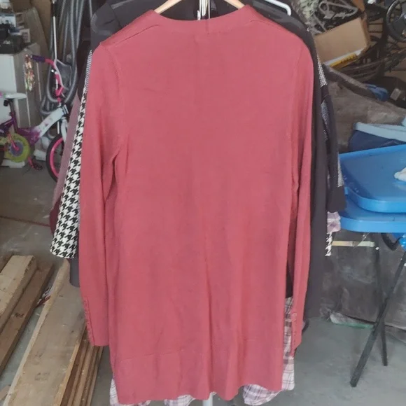 NWT Reitman Raspberry Open Front Long Cardigan - Picture 6 of 6